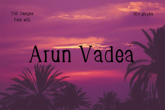 Arun Vadea: A Handwritten Font for Creative Projects