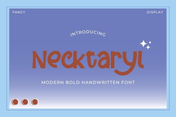 Necktaryl: A Bold Script for Editorial Design